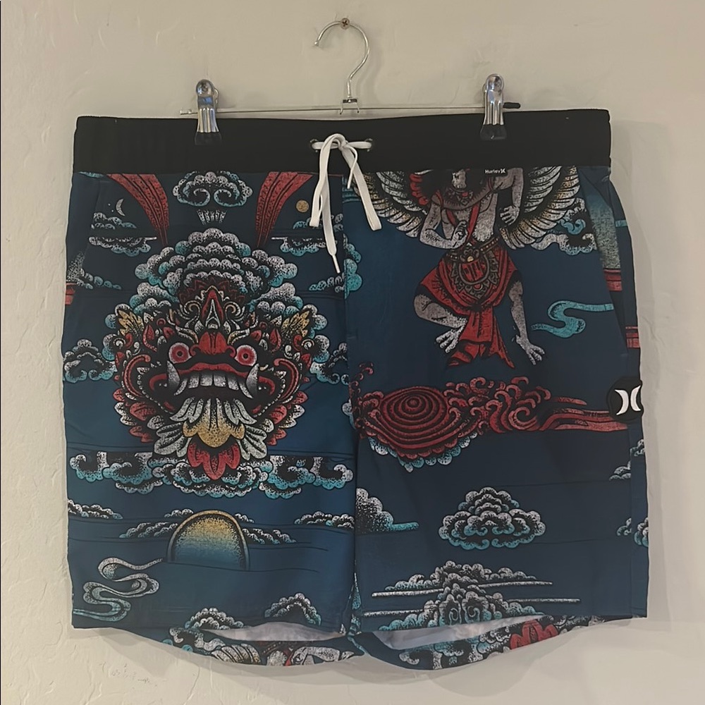 Hurley Men's Blue Swim Shorts Size 34